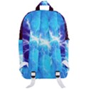 Blue Lightning thunder at night, graphic art 3 Classic Backpack View3