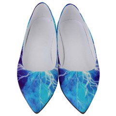 Blue Lightning Thunder At Night, Graphic Art 3 Women s Low Heels