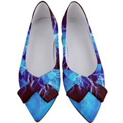 Blue Lightning Thunder At Night, Graphic Art 3 Women s Bow Heels by picsaspassion