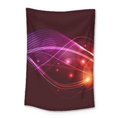 Colorful Arcs In Neon Light, Graphic Art Small Tapestry by picsaspassion