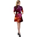  Colorful arcs in neon light, modern graphic art Belted Shirt Dress View2