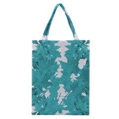 Blue Autumn Maple Leaves Collage, Graphic Design Classic Tote Bag by picsaspassion