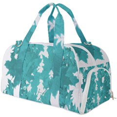 Blue Autumn Maple Leaves Collage, Graphic Design Burner Gym Duffel Bag by picsaspassion