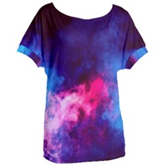 Colorful Pink And Blue Disco Smoke - Mist, Digital Art Women s Oversized Tee by picsaspassion