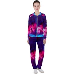 Colorful Pink And Blue Disco Smoke - Mist, Digital Art Casual Jacket And Pants Set by picsaspassion