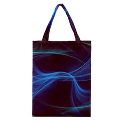Light Waves In Blue And Green, Graphic Art Classic Tote Bag by picsaspassion