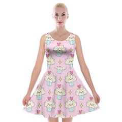 Kawaii Cupcake  Velvet Skater Dress by lisamaisak