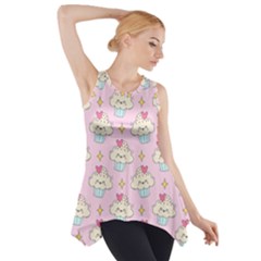 Kawaii Cupcake  Side Drop Tank Tunic