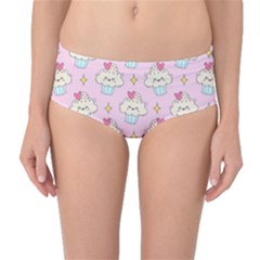 Kawaii Cupcake  Mid-waist Bikini Bottoms by lisamaisak