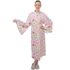 Kawaii Cupcake  Maxi Velour Kimono by lisamaisak