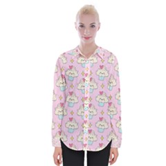 Kawaii Cupcake  Womens Long Sleeve Shirt