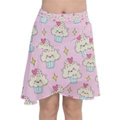 Kawaii Cupcake  Chiffon Wrap Front Skirt by lisamaisak