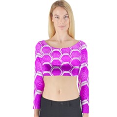 Hexagon Windows Long Sleeve Crop Top by essentialimage