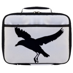 Seagull Flying Silhouette Drawing 2 Full Print Lunch Bag by dflcprintsclothing
