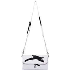 Seagull Flying Silhouette Drawing 2 Mini Crossbody Handbag