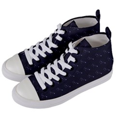 Black Stars Women s Mid-top Canvas Sneakers by Sparkle
