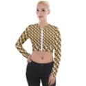 Abstract Illusion Long Sleeve Cropped Velvet Jacket View1