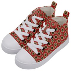 Digital Flowers Kids  Mid-top Canvas Sneakers by Sparkle