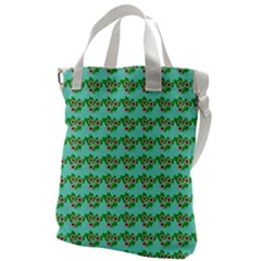 Flowers Pattern Canvas Messenger Bag by Sparkle