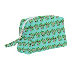 Flowers Pattern Wristlet Pouch Bag (medium) by Sparkle