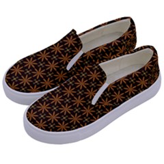 Digital Handdraw Floral Kids  Canvas Slip Ons by Sparkle