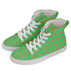 Small Big Floral Men s Hi-top Skate Sneakers by Sparkle