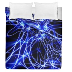 Lines Flash Light Mystical Fantasy Duvet Cover Double Side (queen Size) by Dutashop