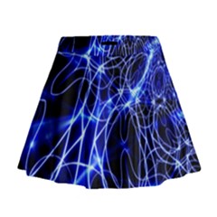 Lines Flash Light Mystical Fantasy Mini Flare Skirt by Dutashop
