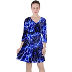 Lines Flash Light Mystical Fantasy Ruffle Dress by Dutashop