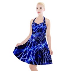 Lines Flash Light Mystical Fantasy Halter Party Swing Dress  by Dutashop