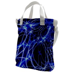 Lines Flash Light Mystical Fantasy Canvas Messenger Bag by Dutashop