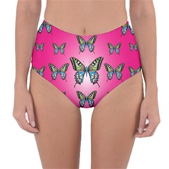 Butterfly Reversible High-waist Bikini Bottoms