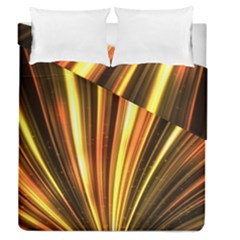 Energy Flash Futuristic Glitter Duvet Cover Double Side (queen Size) by Dutashop