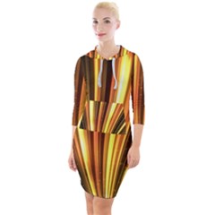 Energy Flash Futuristic Glitter Quarter Sleeve Hood Bodycon Dress