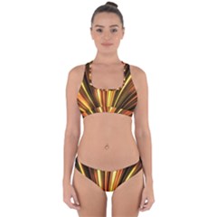 Energy Flash Futuristic Glitter Cross Back Hipster Bikini Set