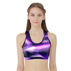 Illustration Scene Blue Sports Bra With Border by Dutashop