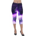 Illustration Scene Blue Lightweight Velour Capri Leggings  View1