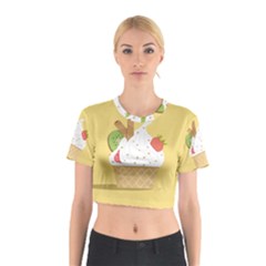 Ice Cream Dessert Summer Cotton Crop Top by Dutashop