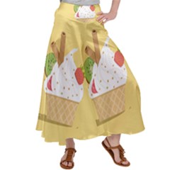 Ice Cream Dessert Summer Satin Palazzo Pants by Dutashop