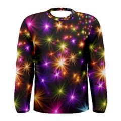 Star Colorful Christmas Abstract Men s Long Sleeve Tee