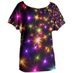 Star Colorful Christmas Abstract Women s Oversized Tee by Dutashop