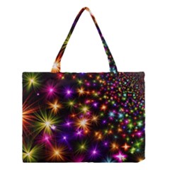 Star Colorful Christmas Abstract Medium Tote Bag