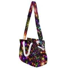 Star Colorful Christmas Abstract Rope Handles Shoulder Strap Bag by Dutashop