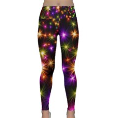 Star Colorful Christmas Abstract Lightweight Velour Classic Yoga Leggings