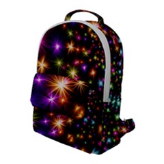 Star Colorful Christmas Abstract Flap Pocket Backpack (large) by Dutashop