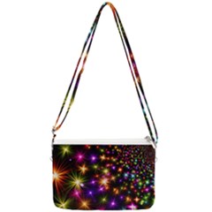 Star Colorful Christmas Abstract Double Gusset Crossbody Bag by Dutashop