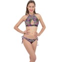 Vectors Background Cross Front Halter Bikini Set View1