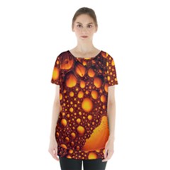 Bubbles Abstract Art Gold Golden Skirt Hem Sports Top