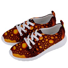 Bubbles Abstract Art Gold Golden Women s Lightweight Sports Shoes