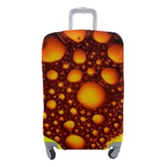 Bubbles Abstract Art Gold Golden Luggage Cover (small)